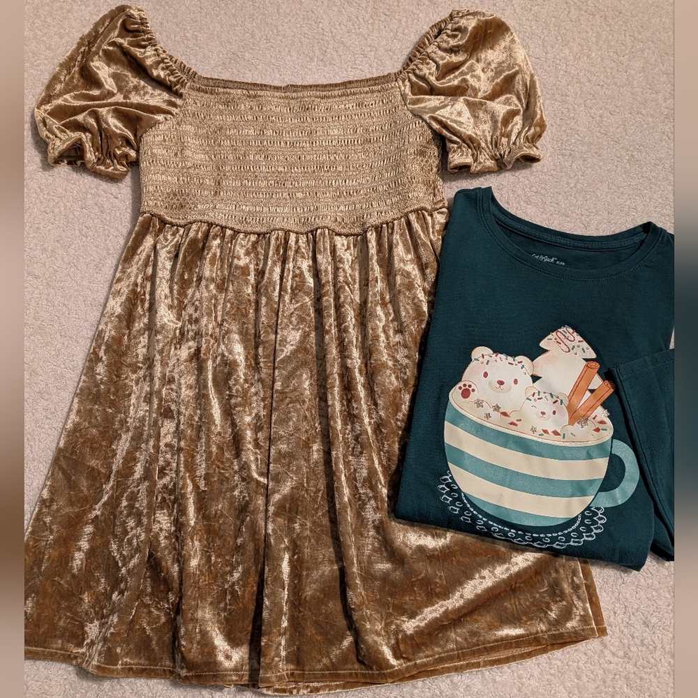 Frankie Gold Velvet Dress